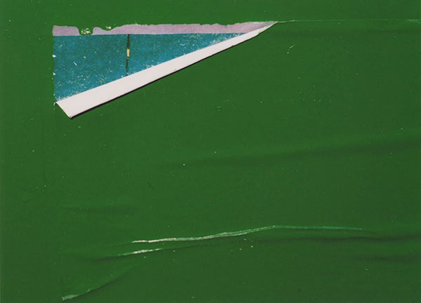 Wall of green paint